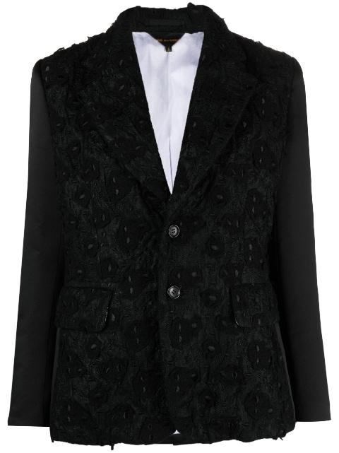 embroidered single-breasted blazer by COMME DES GARCONS