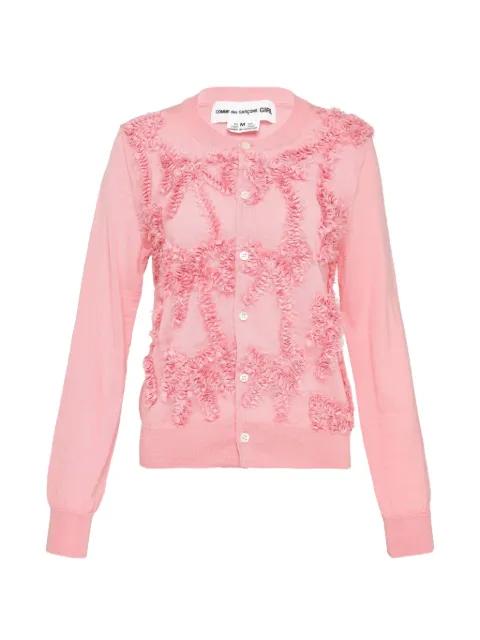embroidered wool cardigan by COMME DES GARCONS