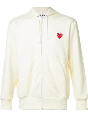 embroidered zipped hoodie by COMME DES GARCONS