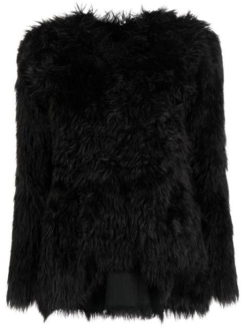 faux-fur long-sleeved top by COMME DES GARCONS