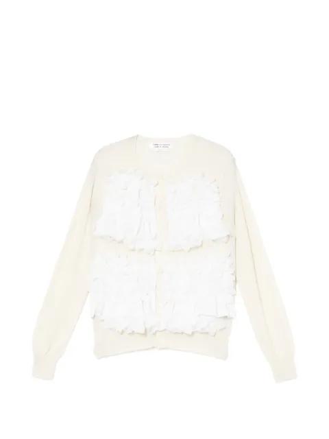 floral-embrodairy cardigan by COMME DES GARCONS