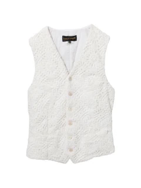 floral-embroidered vest by COMME DES GARCONS