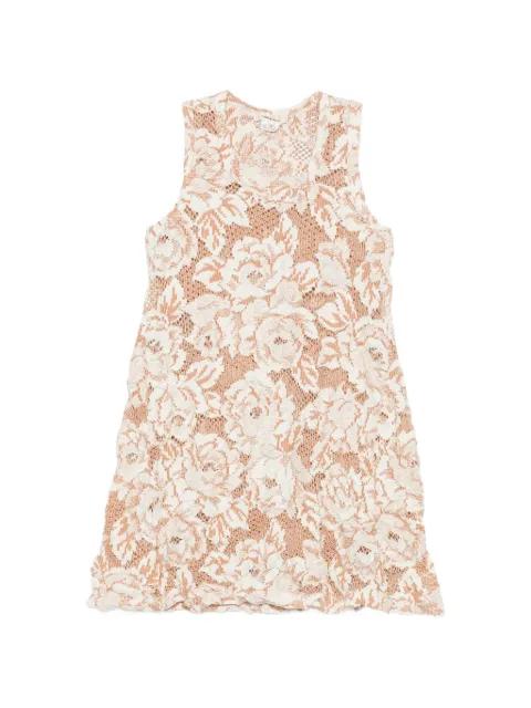 floral-lace sleeveless T-shirt by COMME DES GARCONS