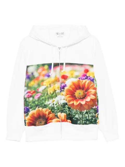 floral-print hoodie by COMME DES GARCONS