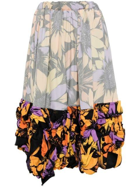 floral-print midi skirt by COMME DES GARCONS