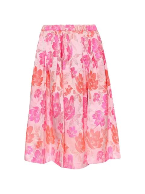 floral-print pleated midi skirt by COMME DES GARCONS