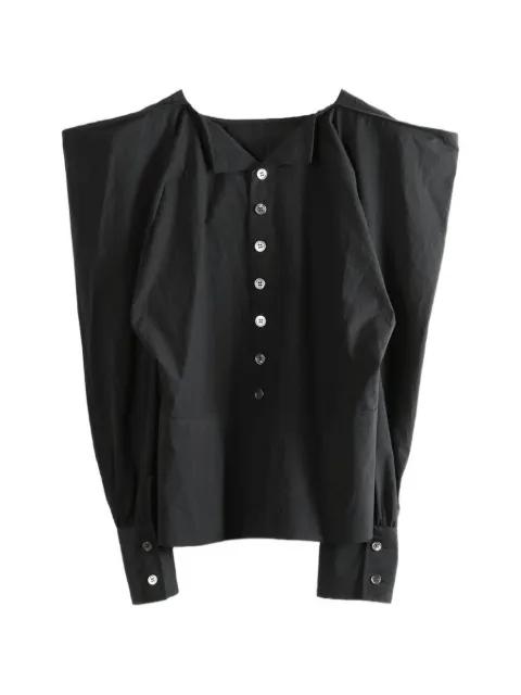 flower-embroidered collar shirt by COMME DES GARCONS