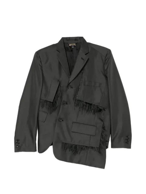 frayed-trim single-breasted blazer by COMME DES GARCONS