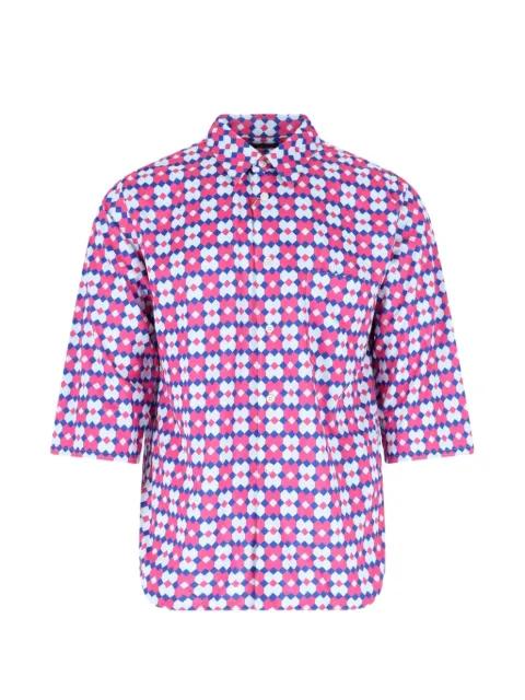 geometric-pattern short-sleeve shirt by COMME DES GARCONS