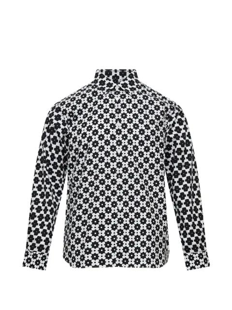 geometric-print long-sleeve shirt by COMME DES GARCONS