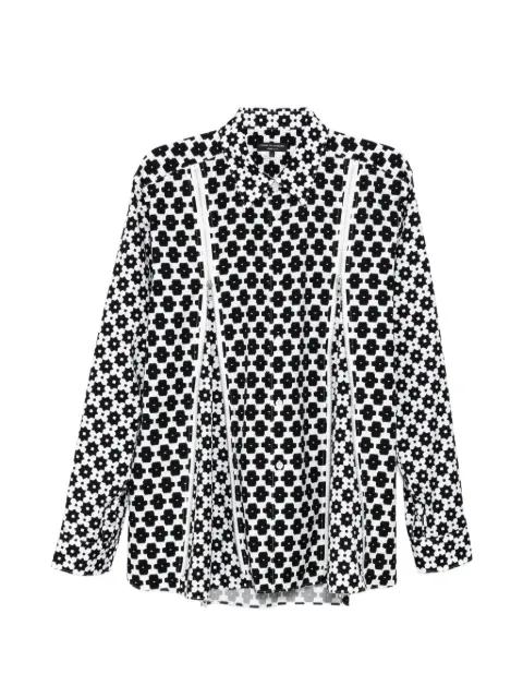 geometric-print zip-detail shirt by COMME DES GARCONS