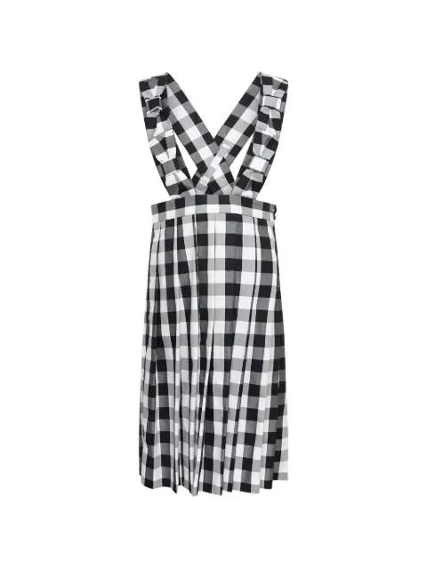 gingham-check ruffled midi dress by COMME DES GARCONS
