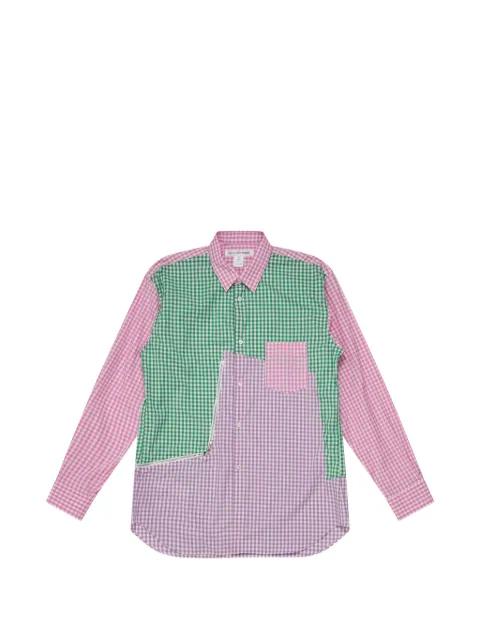 gingham-check zip-detail shirt by COMME DES GARCONS
