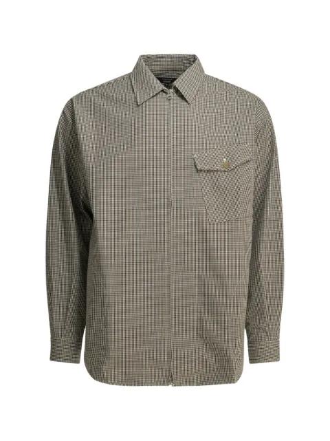 gingham-pattern zip-up overshirt by COMME DES GARCONS