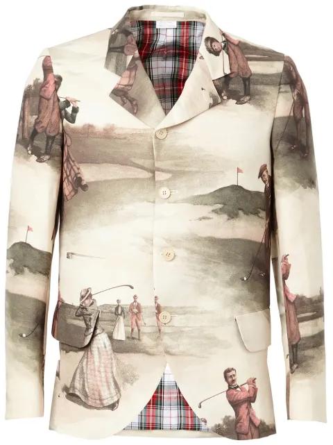 golf course print blazer by COMME DES GARCONS