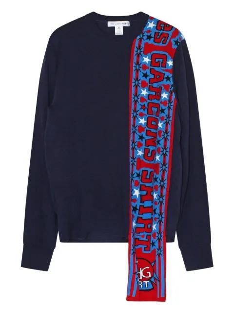 graphic-panel sweater by COMME DES GARCONS
