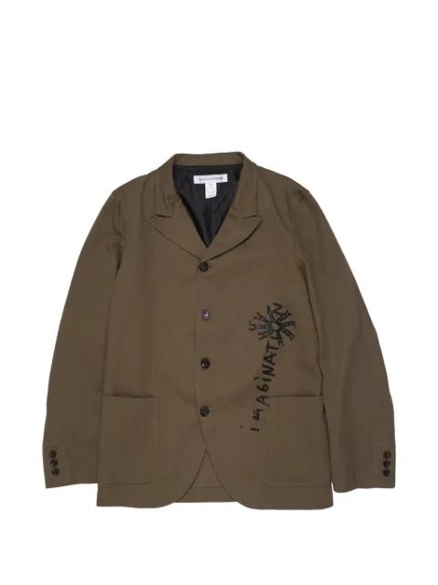 graphic-print notched-lapel jacket by COMME DES GARCONS