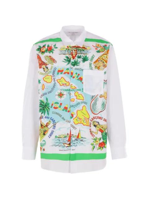 graphic-print poplin shirt by COMME DES GARCONS