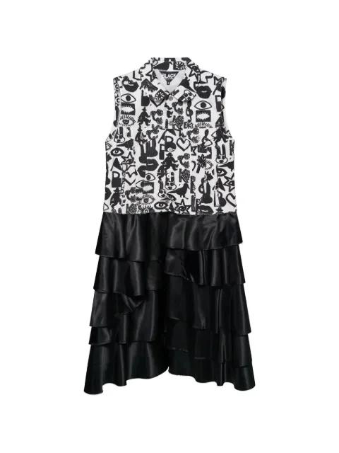 graphic-print ruffled dress by COMME DES GARCONS