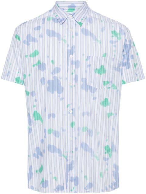 halo-stripe cotton shirt by COMME DES GARCONS
