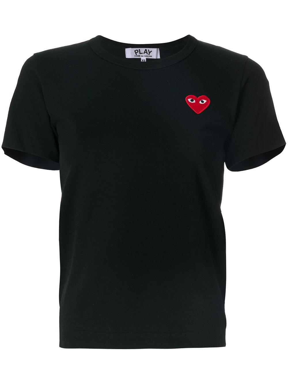 heart-appliqué T-shirt by COMME DES GARCONS
