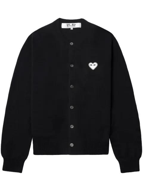 heart-appliqué cardigan by COMME DES GARCONS