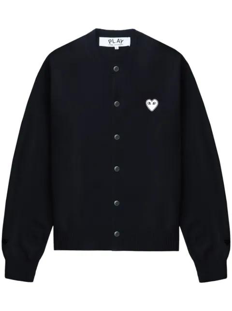heart-appliqué cardigan by COMME DES GARCONS