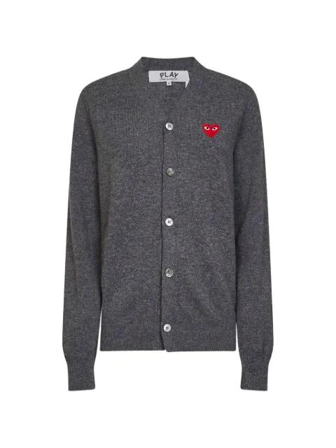heart-appliqué cardigan by COMME DES GARCONS