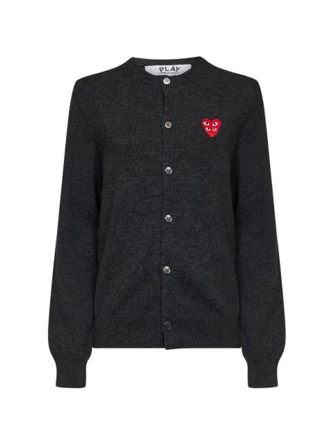 heart-appliqué cardigan by COMME DES GARCONS