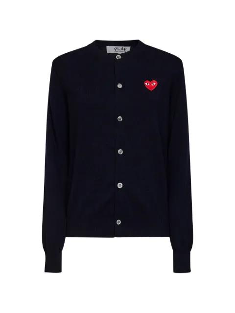 heart-appliqué cardigan by COMME DES GARCONS