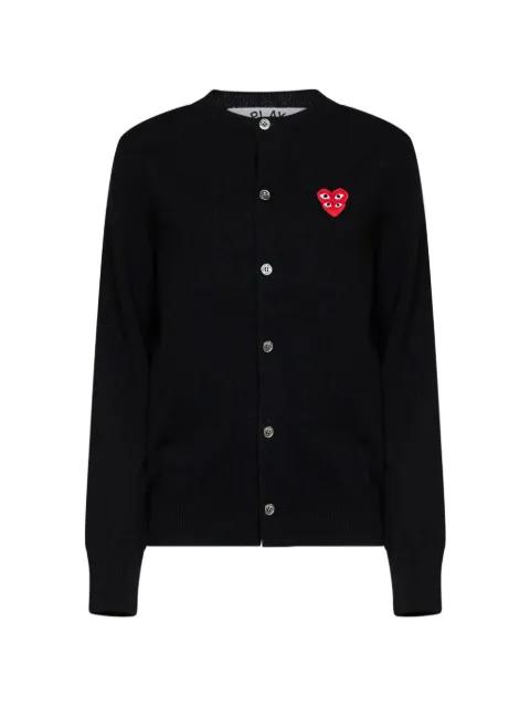 heart-appliqué cardigan by COMME DES GARCONS