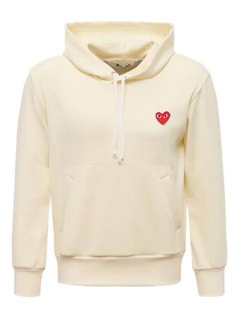 heart-appliqué hoodie by COMME DES GARCONS