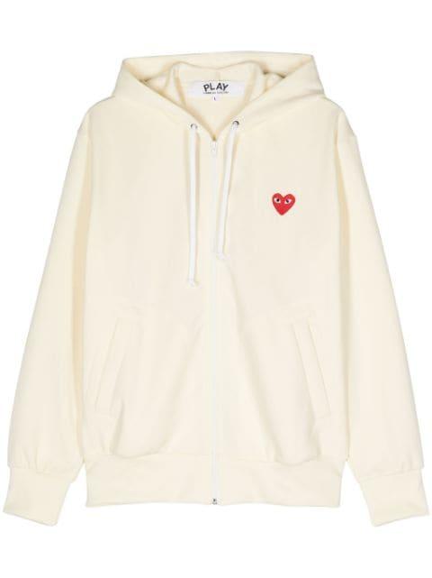 heart-appliqué hoodie by COMME DES GARCONS