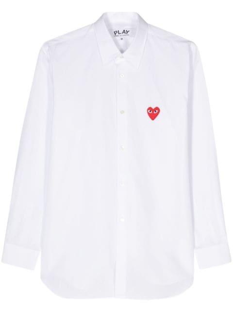 heart-appliqué shirt by COMME DES GARCONS