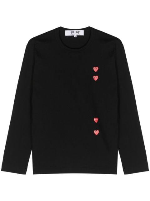 heart detail long sleeve sweater by COMME DES GARCONS