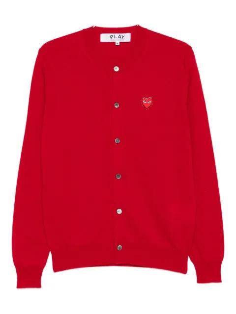 heart-emblem rhinestone-embellishment cardigan by COMME DES GARCONS