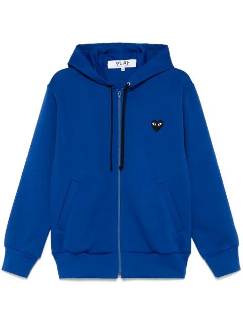 heart-emblem zip-up hoodie by COMME DES GARCONS
