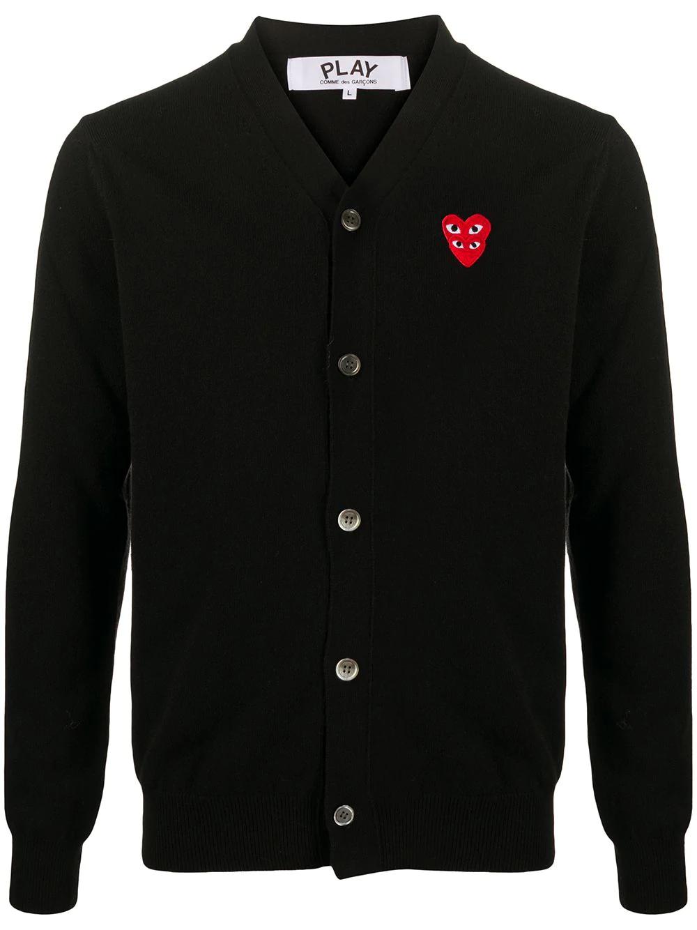 heart logo button-down cardigan by COMME DES GARCONS