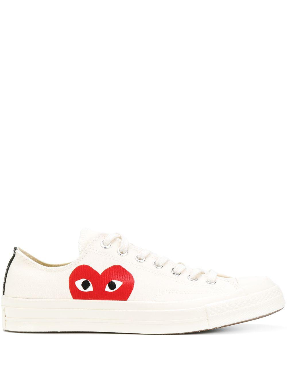 heart logo canvas sneakers by COMME DES GARCONS