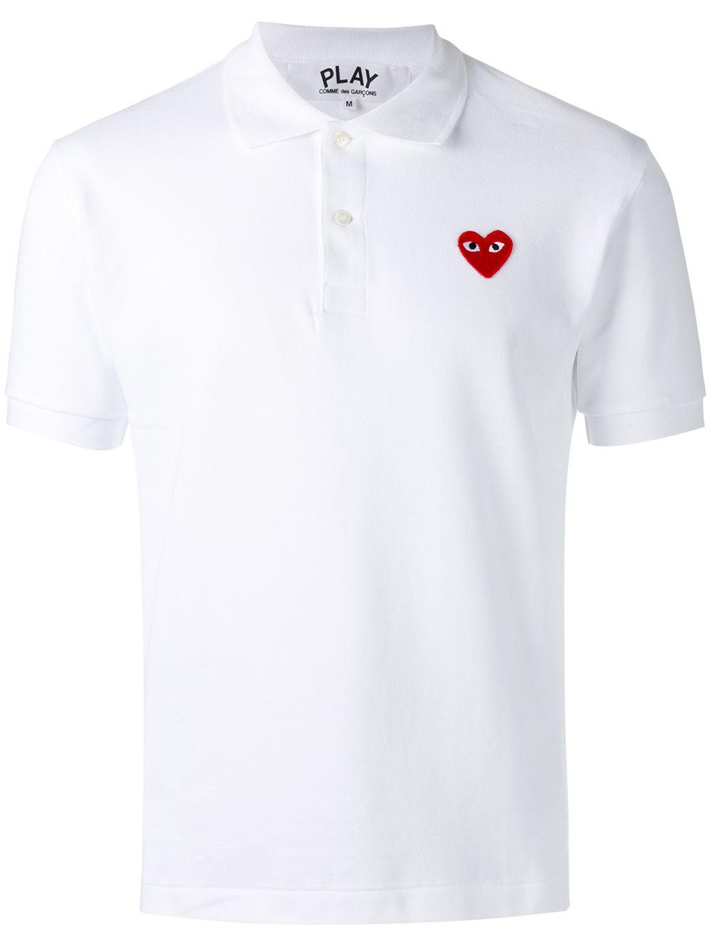 heart-logo cotton polo shirt by COMME DES GARCONS