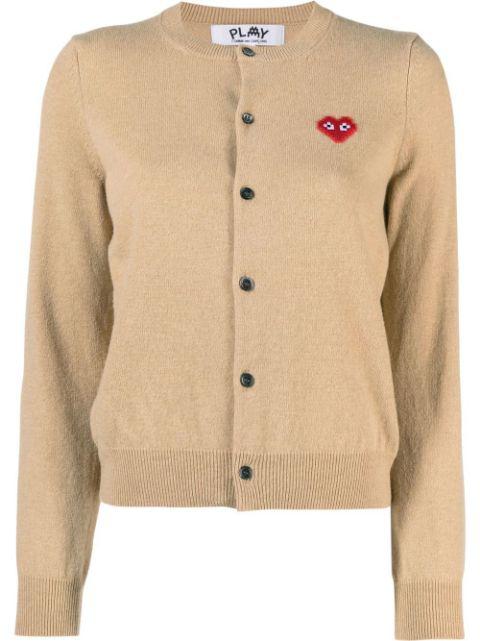 heart motif buttoned cardigan by COMME DES GARCONS