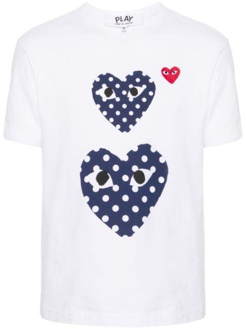 heart-motif cotton T-shirt by COMME DES GARCONS