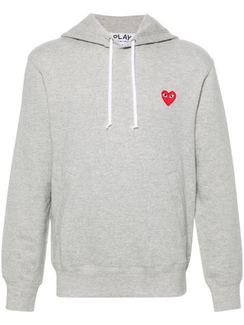 heart-motif cotton hoodie by COMME DES GARCONS
