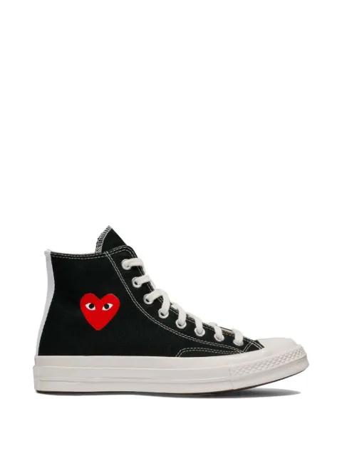 heart-motif high-top sneakers by COMME DES GARCONS