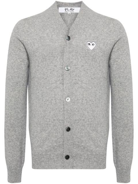heart-motif wool cardigan by COMME DES GARCONS