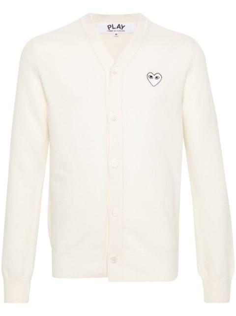 heart-motif wool cardigan by COMME DES GARCONS