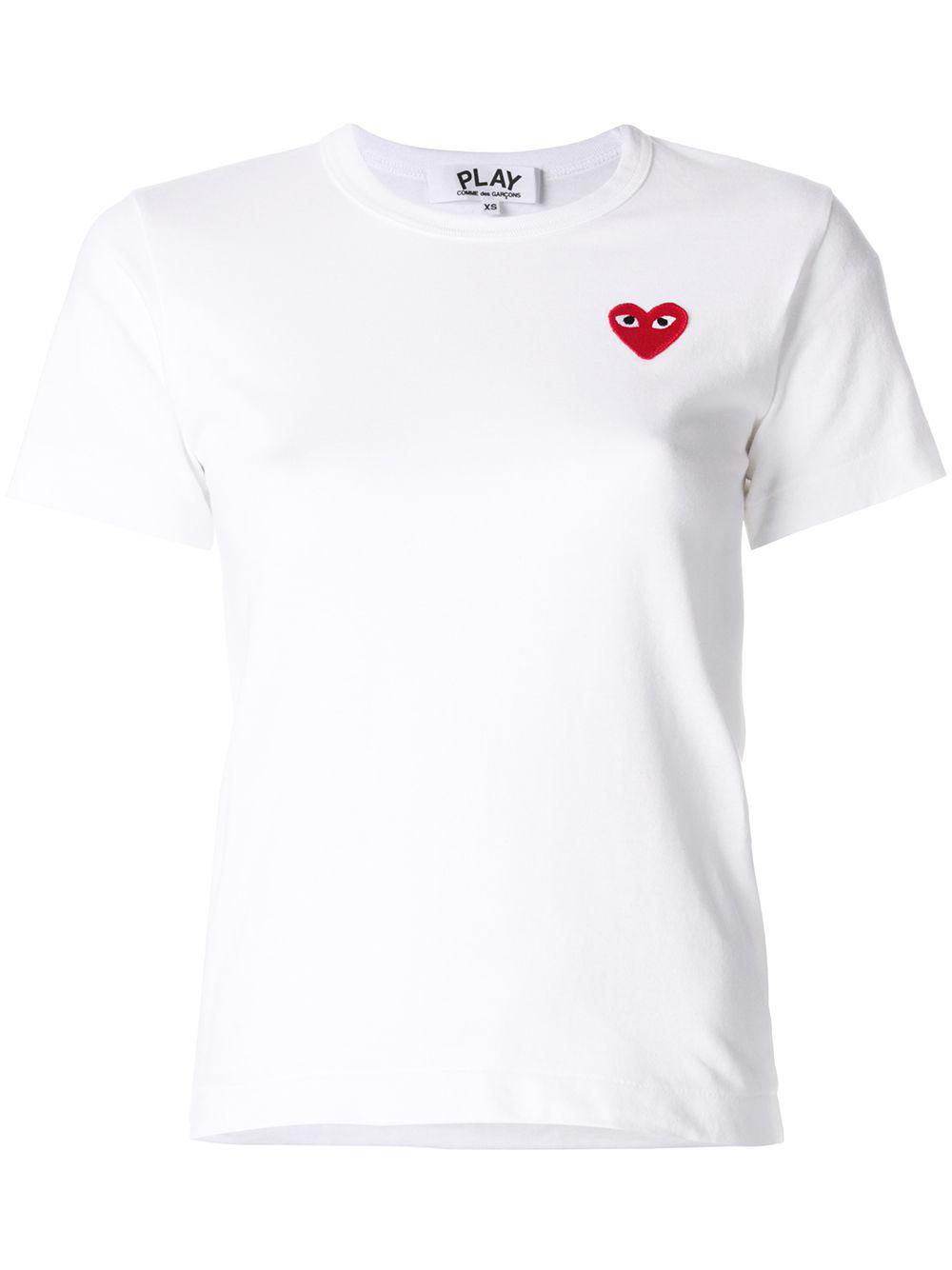 heart-patch cotton T-shirt by COMME DES GARCONS
