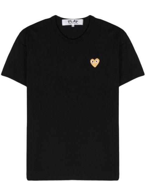 heart-patch cotton T-shirt by COMME DES GARCONS