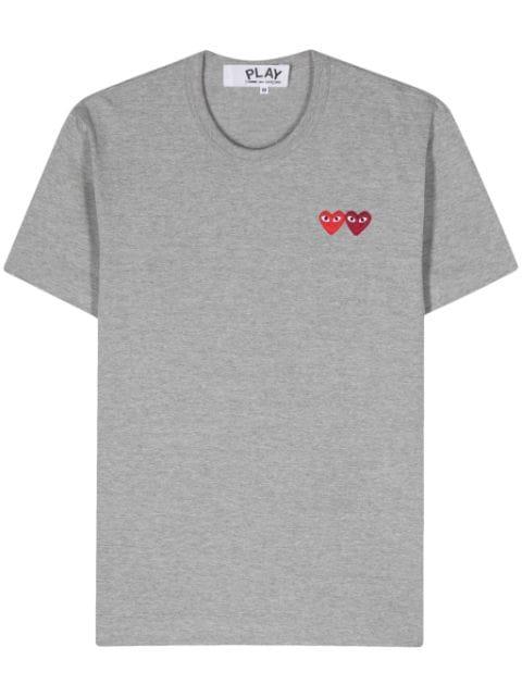 heart-patch cotton T-shirt by COMME DES GARCONS
