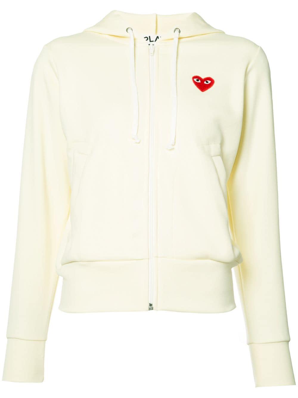 heart-patch hoodie by COMME DES GARCONS